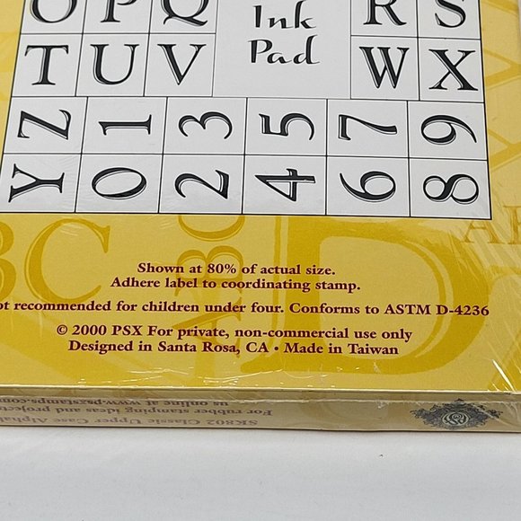 Classic PSX Rubber Stamps Alphabet Upper Case No Ink Pad Boxed‎ SK802 36 Stamps - Picture 8 of 13